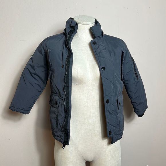 Diesel Boys Navy Puffer Coat super warm size 5/6 - Picture 1 of 14